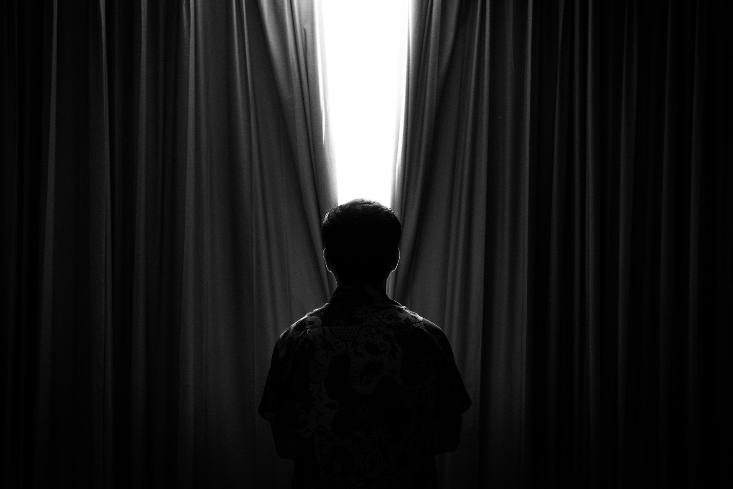 clean blackout curtains