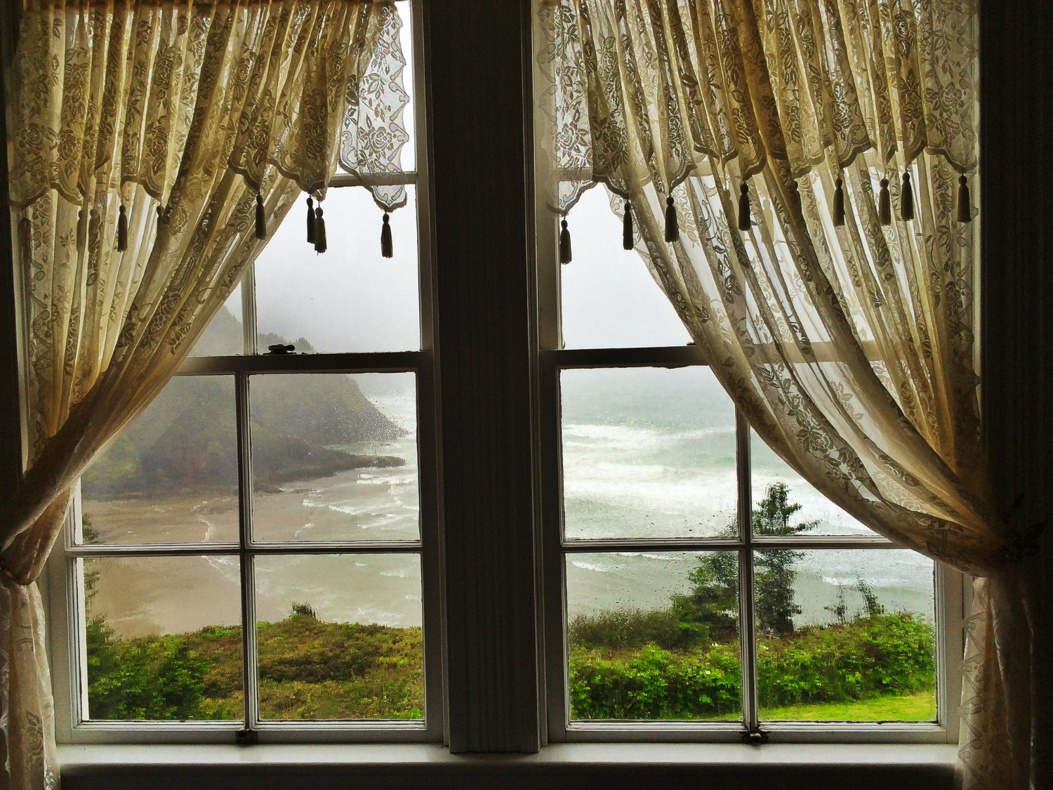 High ceilings and large windows add to a room's beauty